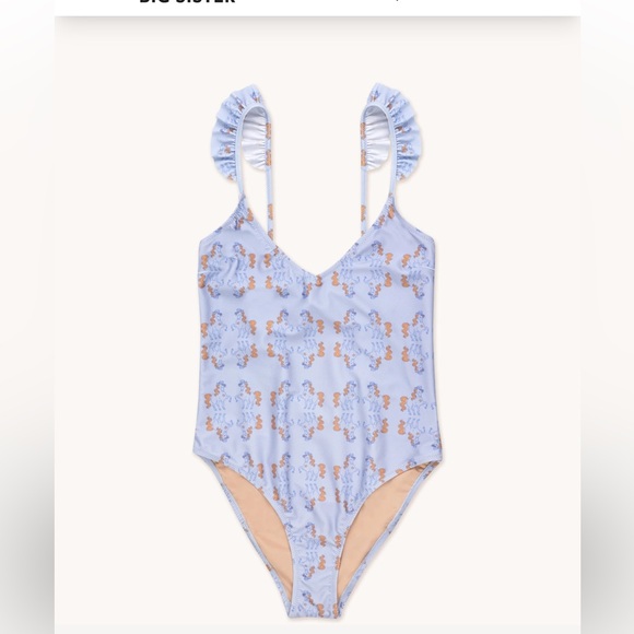 The Tiny Big Sister Tiny Cottons Mirrored Horses One-Piece Swimsuit size 36 - Picture 6 of 9